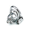 Male Stainless Steel Chastity Cage With Silicone / Metal Urethral Tube — product image 6