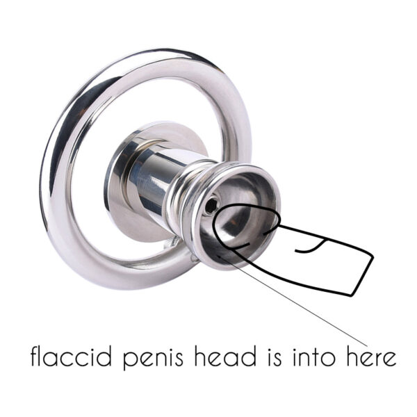 Tiny Reversing Chastity Cage with Stainless Steel Inverted Urine Plug — product image 3