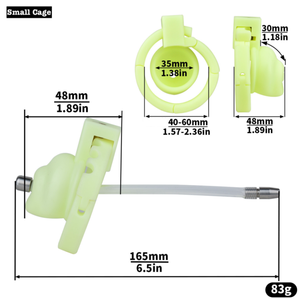 Versatile Resin Chastity Cage with Built-in Adjustable Ring and Detachable Butt Plug — product image 6