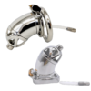 Metal Chastity Cage with Removable Urethral Insert — product image 1