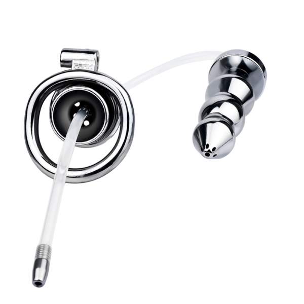 Urethral Inverted Chastity Cage with Detachable Beaded Anal Plug — product image 23