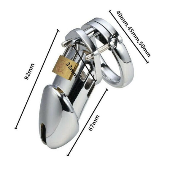 Matte Stainless Steel Chastity Cage – Long / Short Cage — product image 8