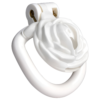Rose Flat Chastity Cage with 4 Rings – Black / Pink / White — product image 23