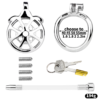 Versatile Flat Chastity Cage with Removable Spikes and Silicone / Metal Catheter — product image 10