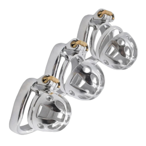 Metal Chastity Cage in 3 Sizes with Adjustable PU Strap — image 1 Metal Chastity Cage in 3 Sizes with Adjustable PU Strap — product image 1