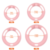 Silicone Baby Bottle Chastity Cage with 4 Locking Rings — product image 3
