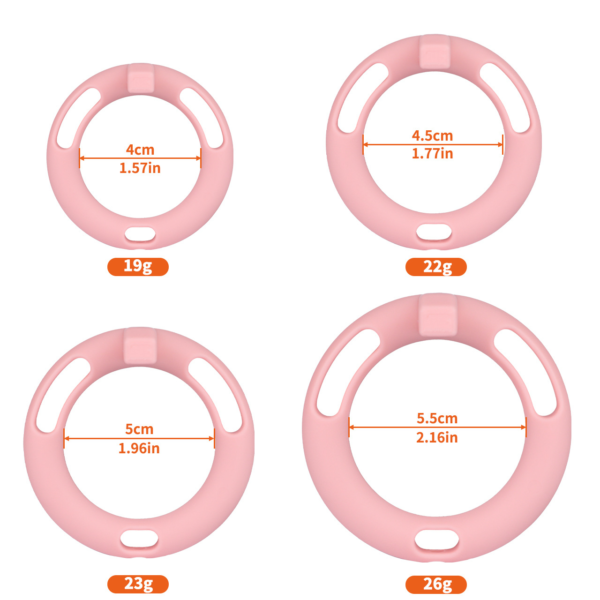 Silicone Baby Bottle Chastity Cage with 4 Locking Rings — product image 3