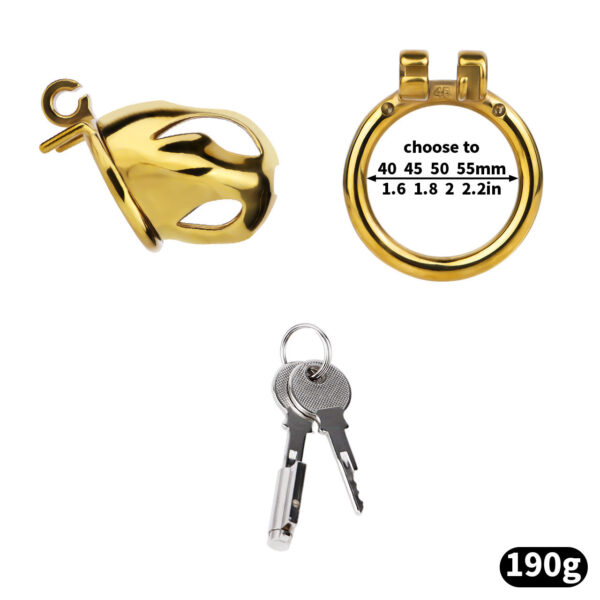 Gold Metal Classic Chastity Cage – S / M / L — product image 5