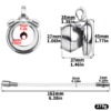 Sleek Micro Inverted Chastity Cage with Urethral Catheter — product image 3