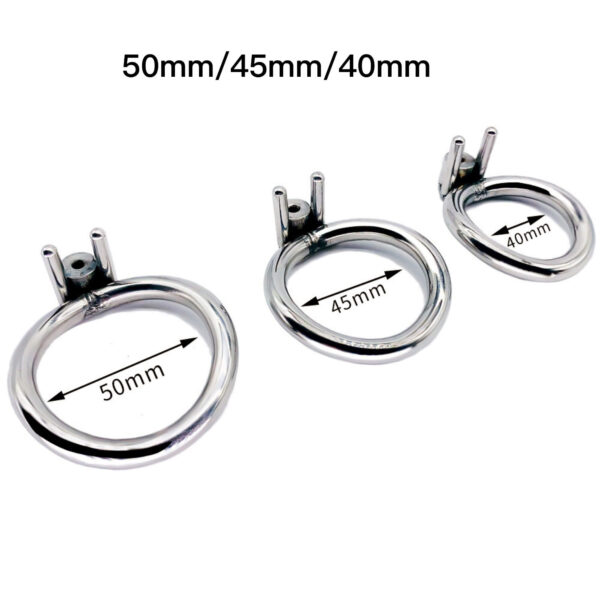 Male Stainless Steel Chastity Cage With Silicone / Metal Urethral Tube — product image 4