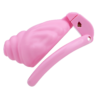 ABS Small Shell Chastity Cage Set with 4 Rings – Pink / Black / White — product image 20