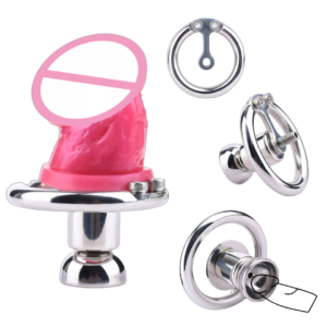 Inverted Negative Chastity Penis Cage with Removable Dildo — image 1 Inverted Negative Chastity Penis Cage with Removable Dildo — product image 1
