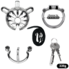 Men’s Stainless Steel PA Locking Chastity Cage — product image 8