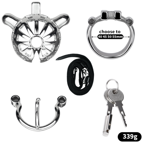 Men’s Stainless Steel PA Locking Chastity Cage — product image 8