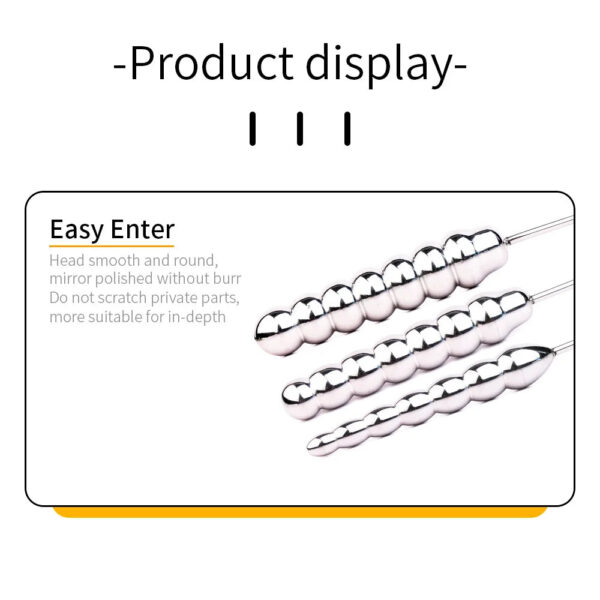 Beaded Thread Metal Urethral Sounding Thin Dilator — image 9 Beaded Thread Metal Urethral Sounding Thin Dilator — product image 9
