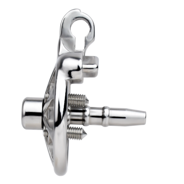 Versatile Flat Chastity Cage with Removable Spikes and Silicone / Metal Catheter — product image 17