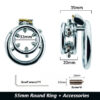 Spiked Chastity Ring Cage – Bolted Metal Cock Cage — product image 5