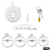 Flat Inverted Chastity Cage with 4 Base Rings and Adjustable Strap — product image 14