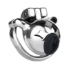 Small Metal Chastity Cage with Black or Pink Soft Pussy Catheter — product image 14