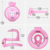 Lightweight Hard Resin Chastity Cage – Black & Pink — product image 4