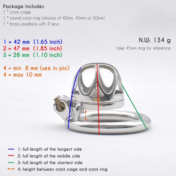 The Snake Eye Stainless Steel Chastity Cage — product image 6