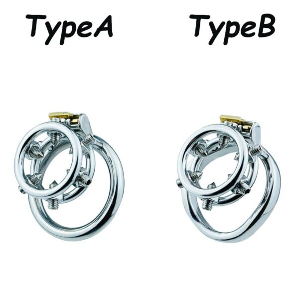 Spiked Chastity Ring Cage – Bolted Metal Cock Cage — product image 3