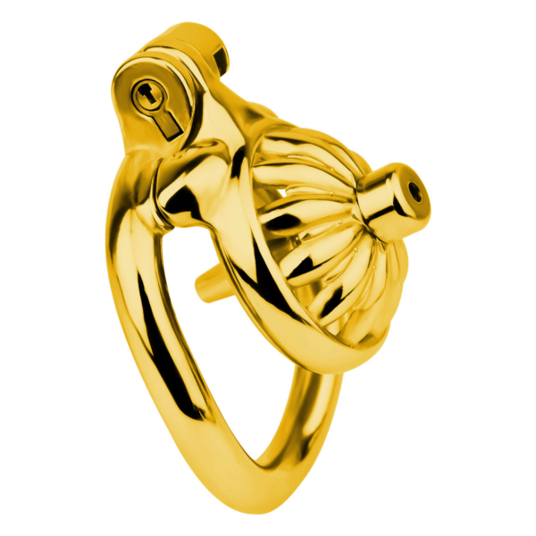 Gold Sunflower Tiny Chastity Cage — product image 23
