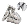 Metal Small Penis Chastity Cage with PU Strap — product image 1