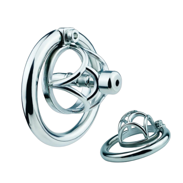 Stainless Steel Urethral Chastity Cage with Removable Metal Tube — product image 1