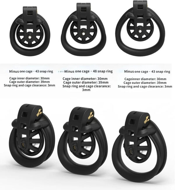 3D Printed Resin Micro Negative Chastity Cage with Urethral Tube — product image 8