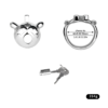 Small Metal Chastity Cage with Black or Pink Soft Pussy Catheter — product image 2