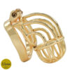 Curved Metal Gold Chastity Cage — product image 5