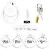 NEW Resin Flat Chastity Cage Set – White — product image 4