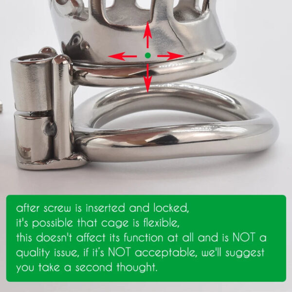 Metal Small Penis Chastity Cage with PU Strap — product image 8