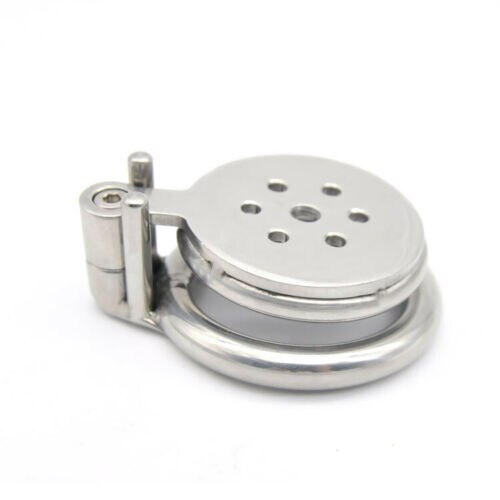Flat Chastity Cage with Metal Urethral Catheter — product image 9