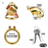 Gold Metal Classic Chastity Cage – S / M / L — product image 4