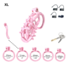 Pink Chastity Cage with Detachable Silicone Spikes — product image 14