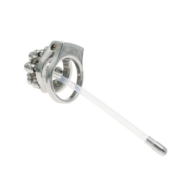 Metal Beaded Chastity Cage with Removable Urethral Catheter — product image 18