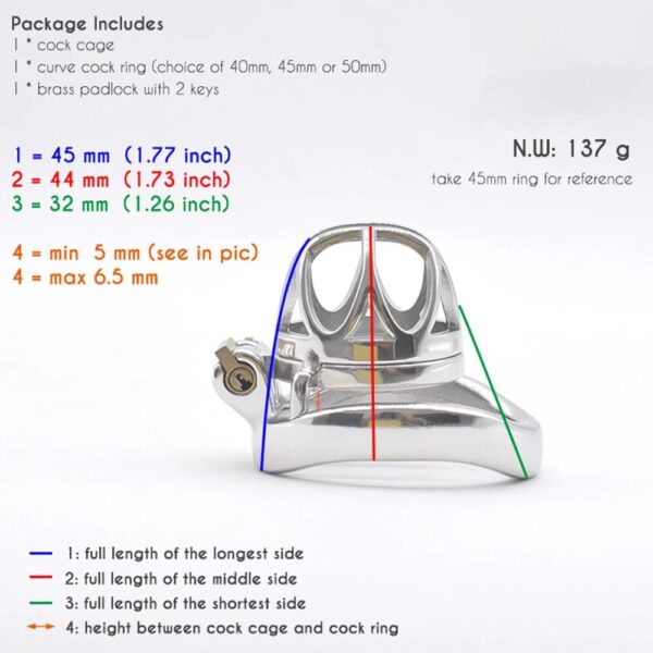 The Snake Eye Stainless Steel Chastity Cage — product image 7