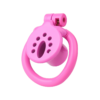 Flat Inverted Chastity Cage with 4 Base Rings and Adjustable Strap — product image 9