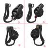 Lightweight Resin Chastity Cage Set – Black / Pink — product image 5