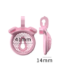 Micro Vaginal Pink Chastity Cage with Breathable Holes for Sissy with 5 Penis Rings — product image 4
