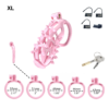 Pink Chastity Cage with Detachable Silicone Spikes — product image 13