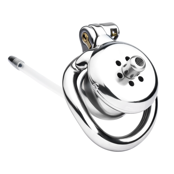 Sleek Micro Inverted Chastity Cage with Urethral Catheter — product image 8