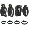 Super Small Flat Resin Chastity Cage 4 Penis Rings — product image 1