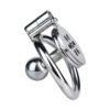 Flat Inverted Chastity Cage with Metal Ball Plug — product image 2