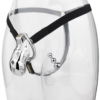 Breathable Metal Chastity Cage with Strap and Anal Plug — image 2 Breathable Metal Chastity Cage with Strap and Anal Plug — product image 2
