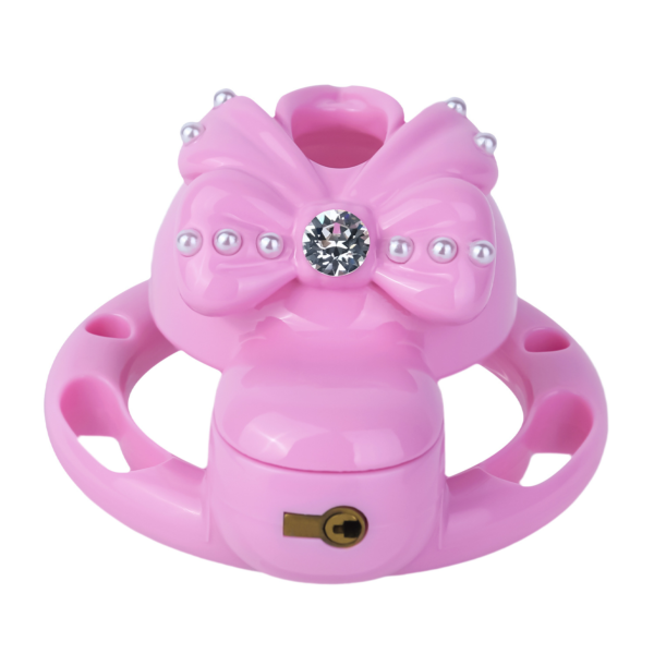 Pink Sissy Bowtie Chastity Cage — product image 10