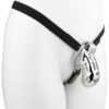 Breathable Metal Chastity Cage with Strap and Anal Plug — image 4 Breathable Metal Chastity Cage with Strap and Anal Plug — product image 4