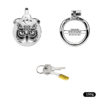 Midnight Owl Flat Chastity Cage with Removable Metal Catheter — product image 3